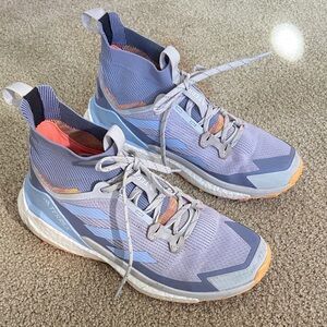 Adidas Terrex Light Blue and Orange Trail Shoes